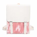 Grand sac à dos cuir PU pour femme - Rose - Produit Canton