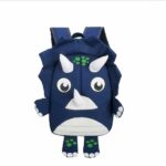 Sac à dos forme dinosaure pour enfant bleu avec un fond blanc