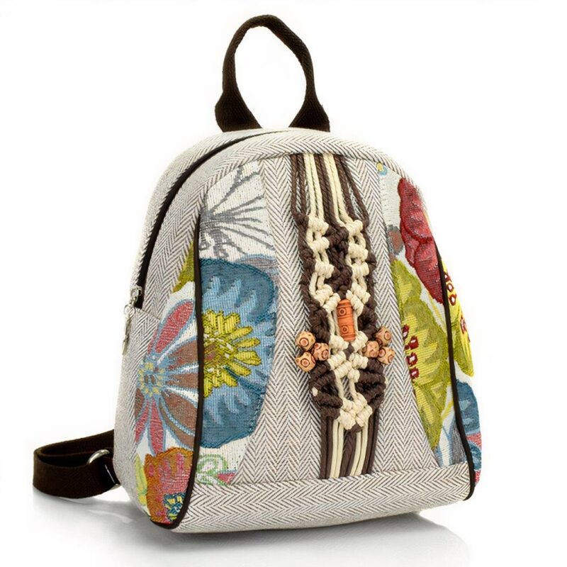 Sac à dos rétro femme motif ethnique - Sac à dos Sac à dos scolaire
