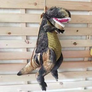 Sac à dos original dinosaure 3D suspendue avec un fond en bois