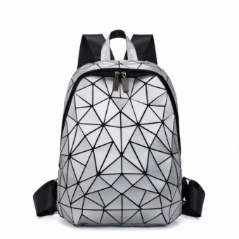 Sac à dos femme motif hologramme géométrique