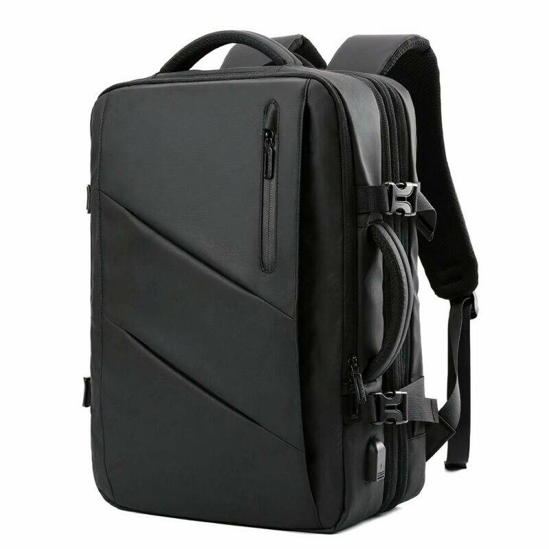Sac à dos noir unique avec double compartiment, bonne qualité et très pratique.