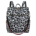 Sac à dos rétro femme motif léopard