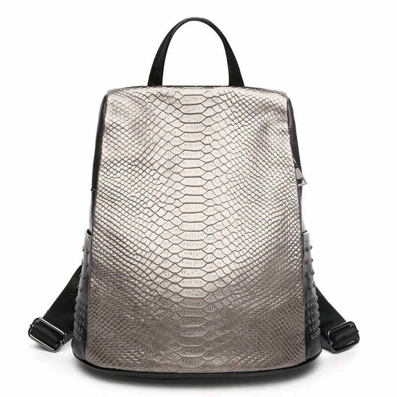 Sac à dos élégant motif croco pour femme, bonne qualité et à la mode