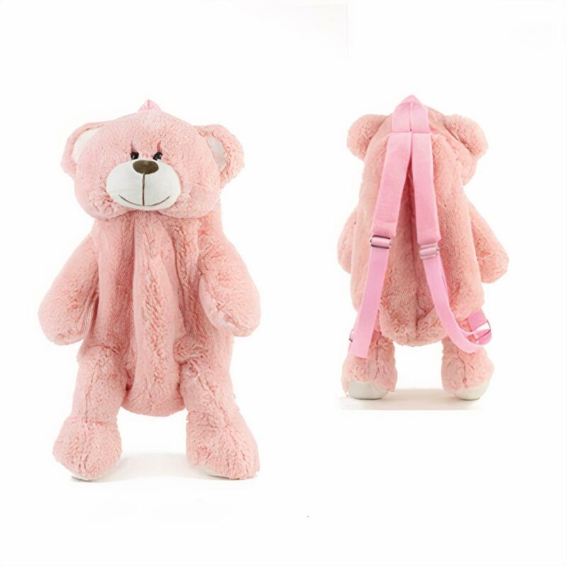 Sac à dos enfant peluche ours - Rose - Ours Animal en peluche
