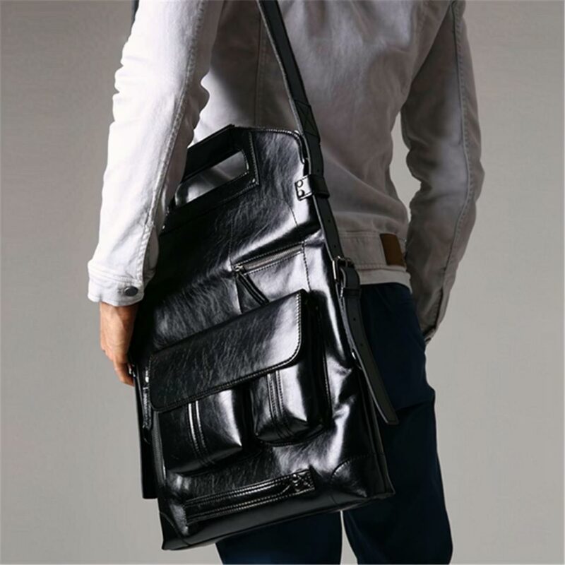 Sac à dos en cuir design - Noir - Sac à main Cuir