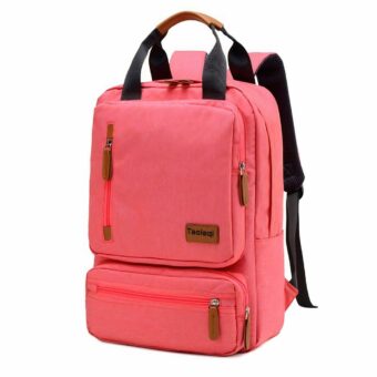 Sac à dos d'ordinateur design épuré - Rose - Sac à dos scolaire Sac à dos fille