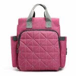 Sac à couches en nylon pour bébé - Rose foncé - Sac à main Couche