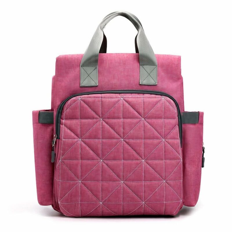 Sac à couches en nylon pour bébé - Rose foncé - Sac à main Couche