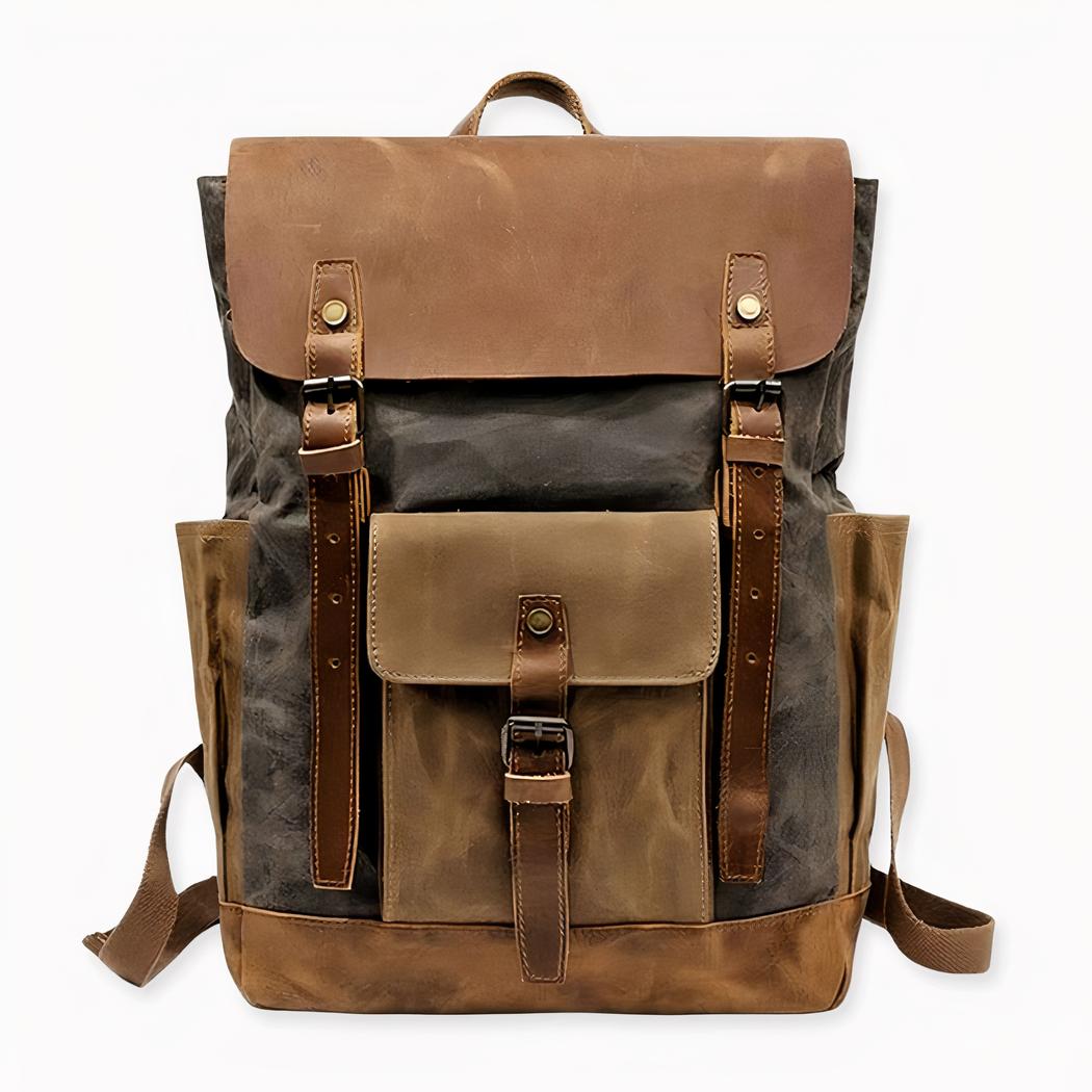Vous recherchez un sac à dos élégant et pratique qui vous permettra de faire vos trajets quotidiens en toute tranquillité ? Découvrez notre sac à dos vintage en toile de cire ! Fabriqué en toile imperméable de haute qualité, ce sac à dos est suffisamment grand pour contenir un ordinateur portable de 15 pouces et tous vos autres objets essentiels, tout en étant confortable à porter.