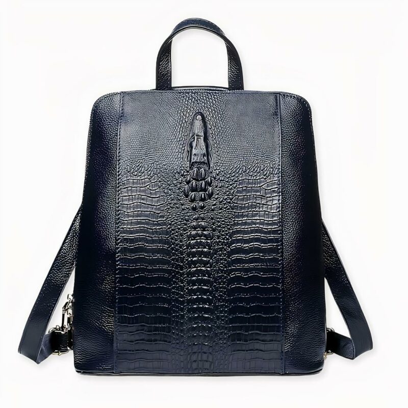 IMG_Sac_ý _dos_femme_imitation_cuir_motif_croco_1F Notre sac à dos en imitation cuir pour femme est une pièce intemporelle qui s'intégrera parfaitement à votre garde-robe.