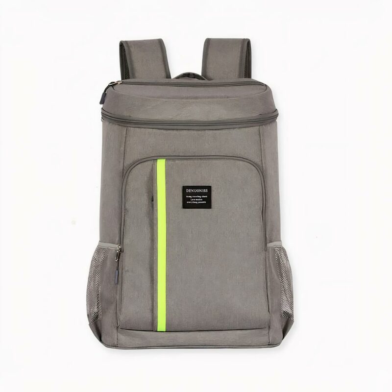 Craquez pour ce grand et joli sac à dos pique-nique ! Un sac à dos qui s’adapte aussi bien aux hommes qu’aux femmes. Il se dote d’une bande verte qui lui donne une allure sportive. Idéal pour un pique-nique, ce sac à dos isotherme peut aussi vous accompagner lors de vos séances de gym, de fitness ou pour une escalade.