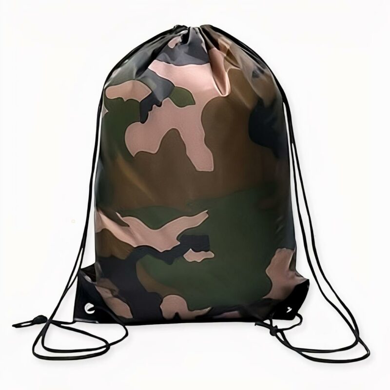 Petit sac à dos camouflage avec cordon de serrage - Sac à dos à cordon Cordon de serrage