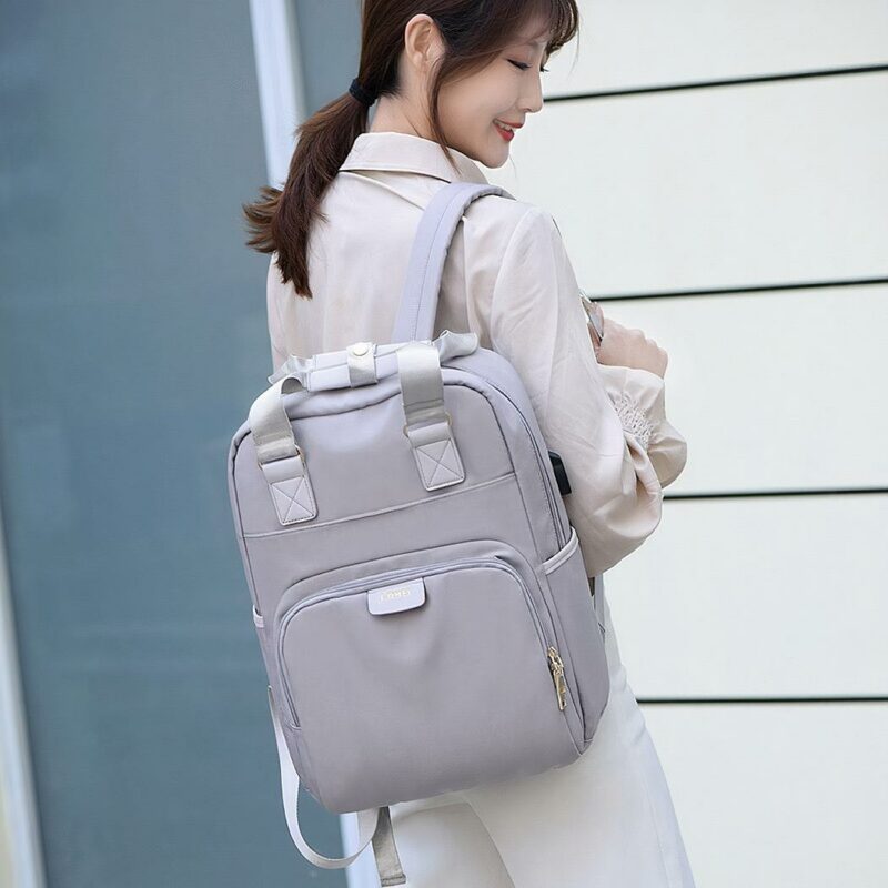 Sac à dos femme style urbain - Gris, M - Sac à dos pour ordinateur portable Sac à dos