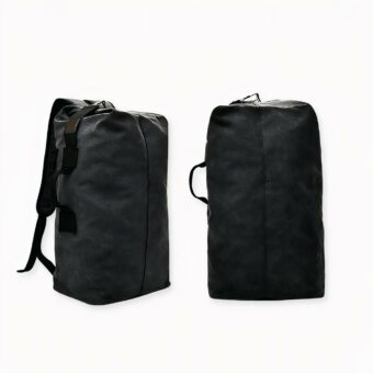 Sac à dos de randonnée en toile, couleur noir, bonne qualité et très tendance.