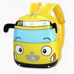Sac à dos enfant en forme de bus jaune. Bonne qualité et très à la mode.