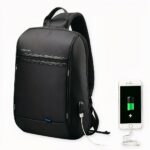 Sac à dos épuré noir avec compartiment ordinateur - Sac à dos pour ordinateur portable Sac d'ordinateur portable