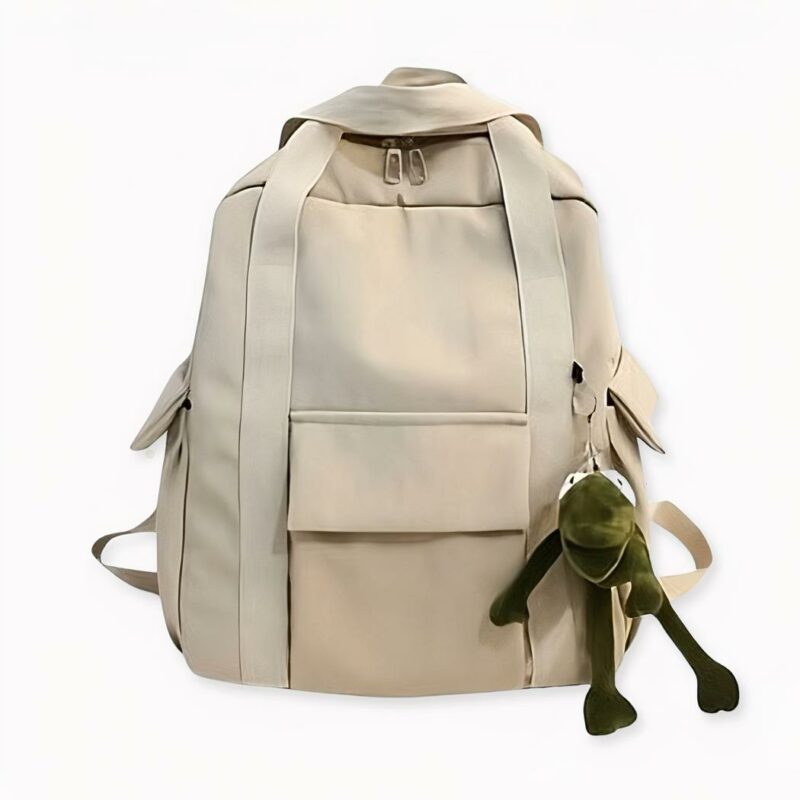 Sac à dos femme avec porte-clé mini peluche grenouille