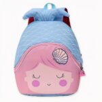 Sac à dos fille en forme de sirène rose et bleu.