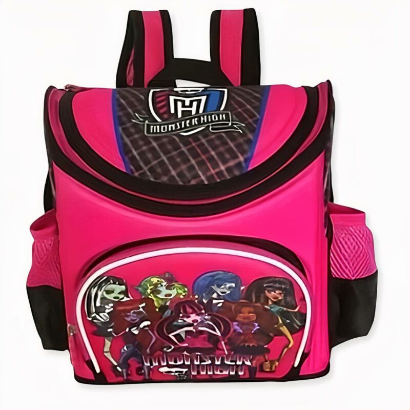 Sac à dos fille pliable Monster Winx, couleur rose. Bonne qualité et très à la mode.