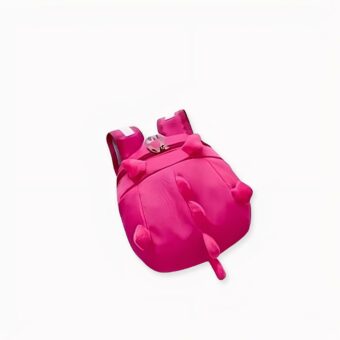 Sac à dos préscolaire forme dinosaure rose. Bonne qualité et très à la mode.