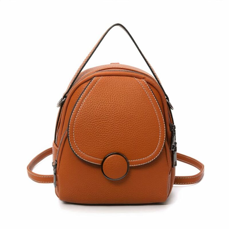 Petit sac à dos cuir femme - Marron - Sac à dos en cuir pour femmes Sac à dos