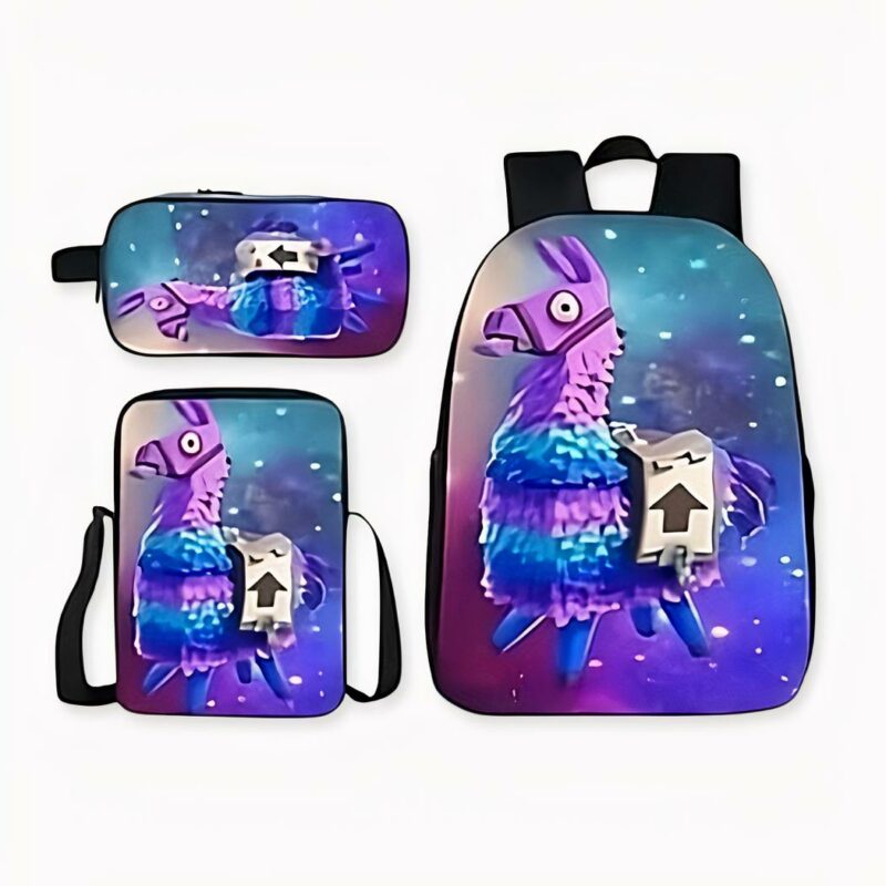 Sac_à_dos_Fortnite_lama_2 Sac à dos Fortnite lama avec fond étoilé. Bonne qualité et très pratique.