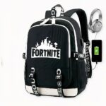 Sac à dos Fortnite avec chargeur USB - Jin BTS, couleur noir. Bonne qualité et très tendance.