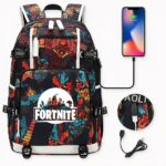 Sac à dos Fortnite étanche avec prise USB - Les Lakers de Los Angeles Sac à dos