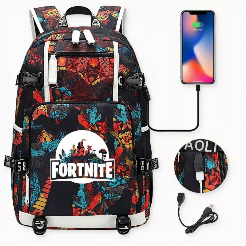 Sac à dos Fortnite étanche avec prise USB - Les Lakers de Los Angeles Sac à dos