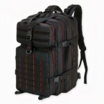 Sac à dos militaire noir étanche avec capacité de 50L avec plusieurs poches