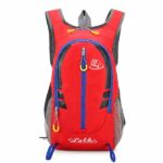 Sac à dos de ski étanche et respirant de 20L rouge avec un fond blanc