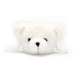 Sac à bandoulière en peluche ourson pour enfants avec un fond blanc