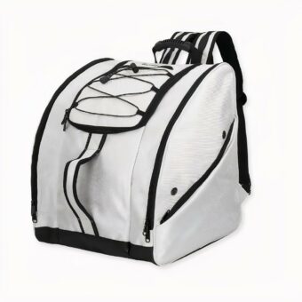 Sac à dos de ski étanche de grande capacité sur fond gris clair.