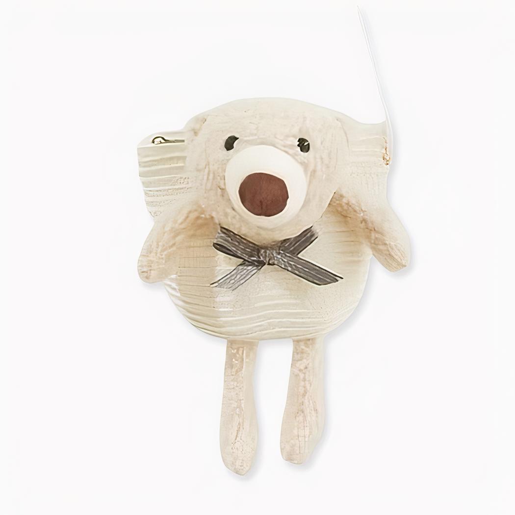 Sac à bandoulière en paille colorée avec ourson. Bonne qualité et très tendance.