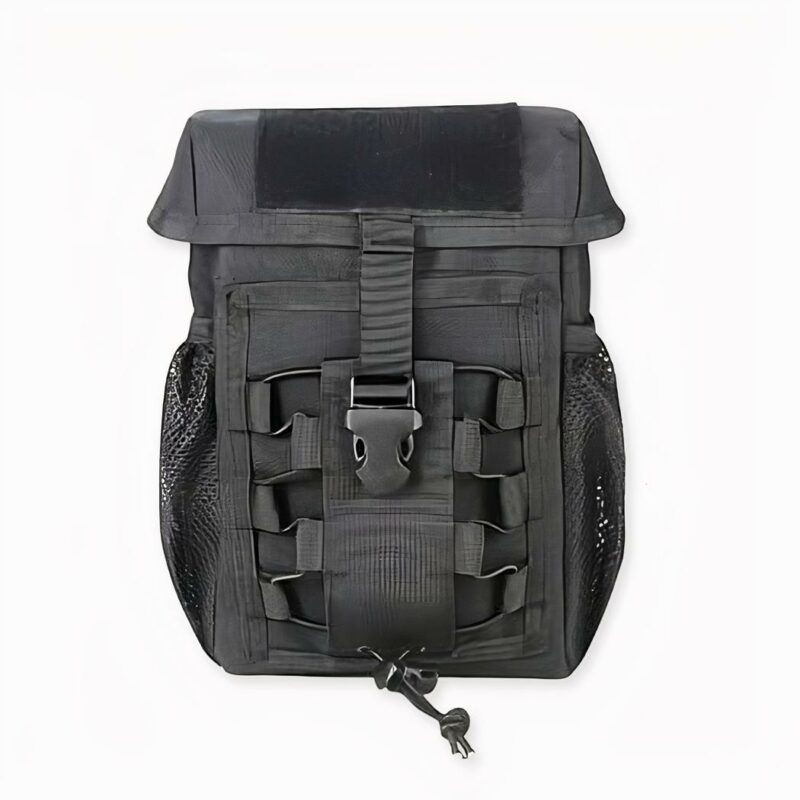 Sacoche militaire souple gris avec un fond blanc