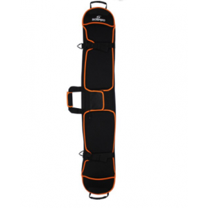 Sac de Snowboard de 155cm noir et orange avec un fond blanc