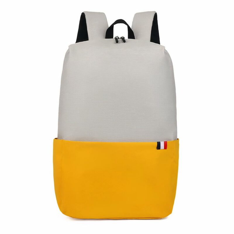 Sac à dos étanche pour ordinateur portable jaune et gris
