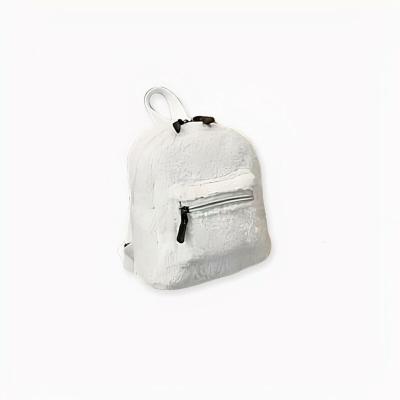 Sacs à dos en moumoute blanc, bonne qualité et très tendance.