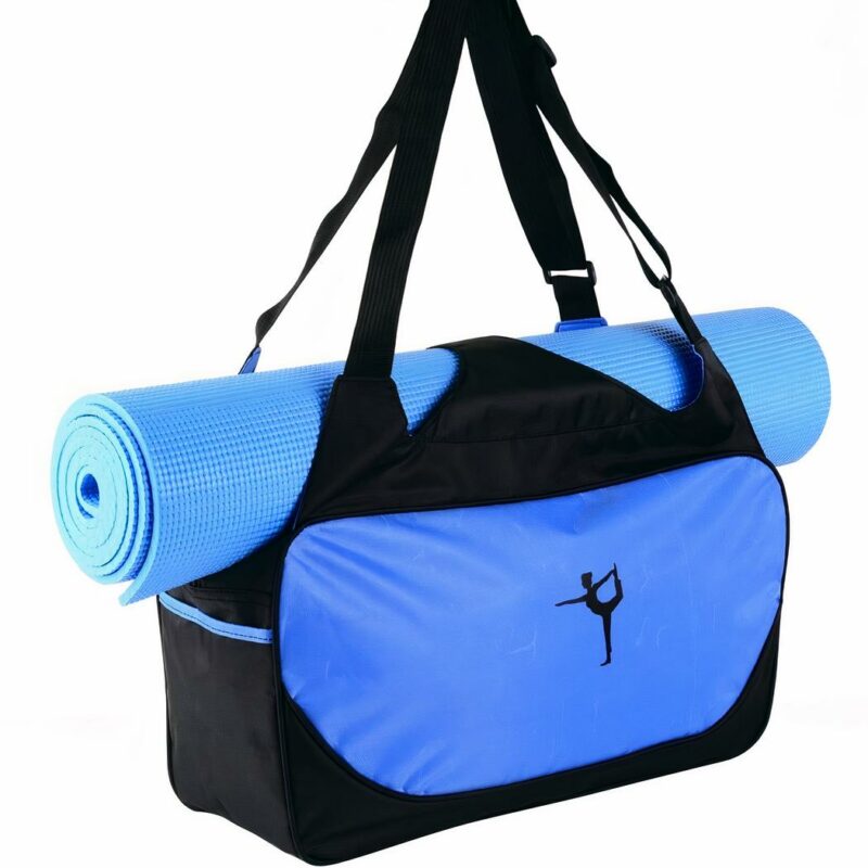 Sac à dos de Yoga multifonctions avec un tapis yoga bleue