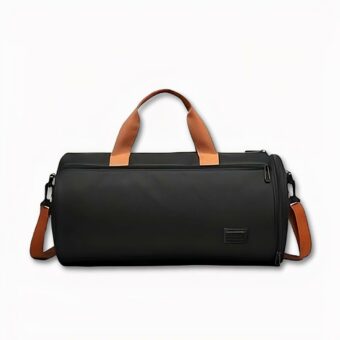 Sac à main de sport pour hommes et femmes noir et marron