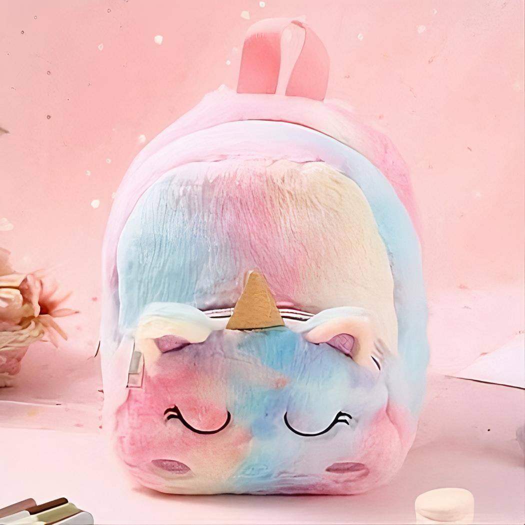 Sac à dos licorne multicolore en peluche Mon Sac à Dos