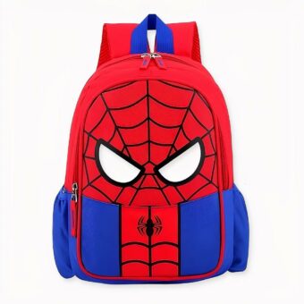 Sac à dos spider-man imperméable rouge avec un fond blanc