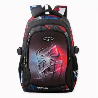 Sac à dos spider-man pour l'école motif araignée en noir