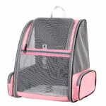 Sac à dos pour chat respirant gris rose
