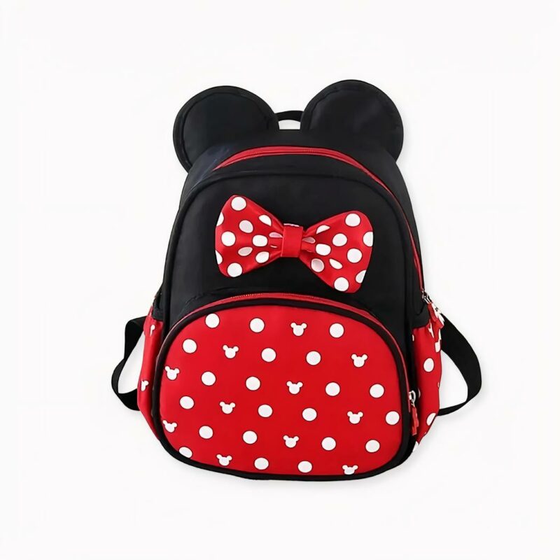 Mini sac à dos Minnie Mouse rouge et noir, bonne qualié et très tendance.