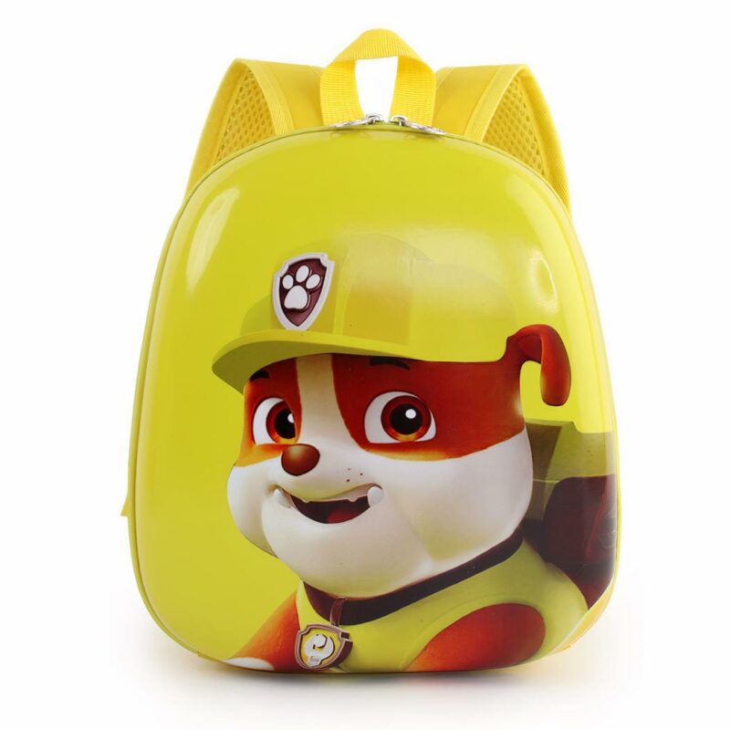 Sac à dos Pat Patrouille pour filles et garçons jaune avec un fond blanc
