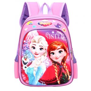 Sac à dos princesse Anna et Elsa Reine des neiges rose avec motifs
