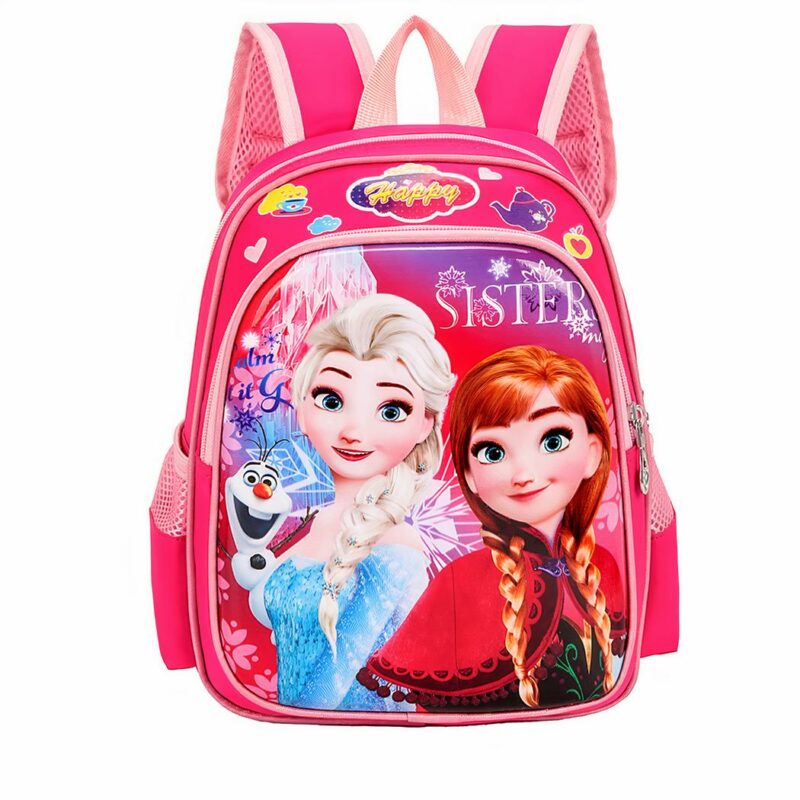 Sac à dos princesse Anna et Elsa Reine des neiges en rose