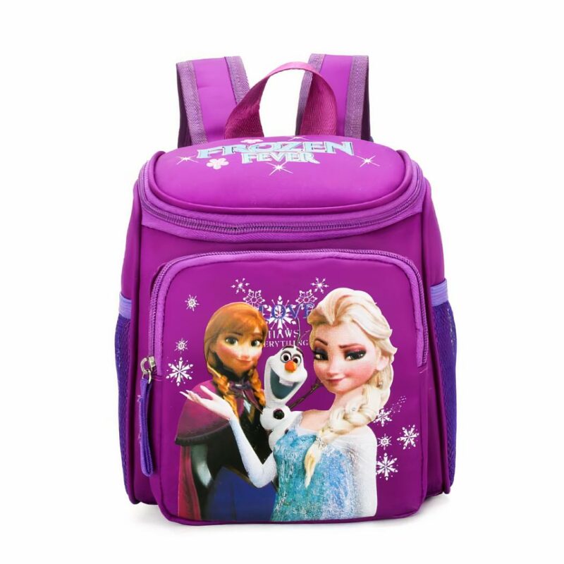 Sac à dos reine des neiges en polyester pour filles violet avec motifs